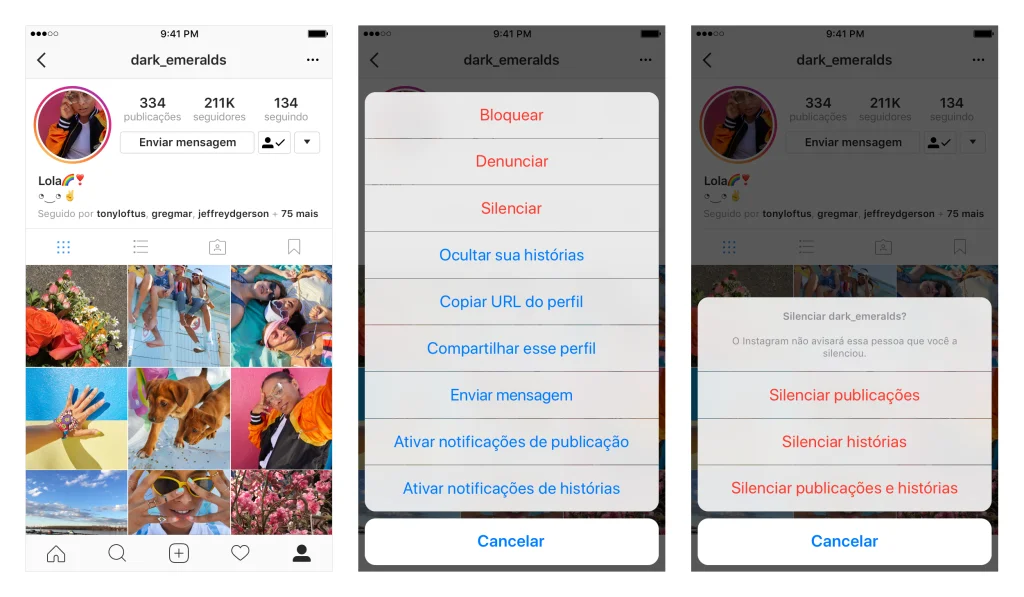 Função ‘Silenciar’ no Instagram?