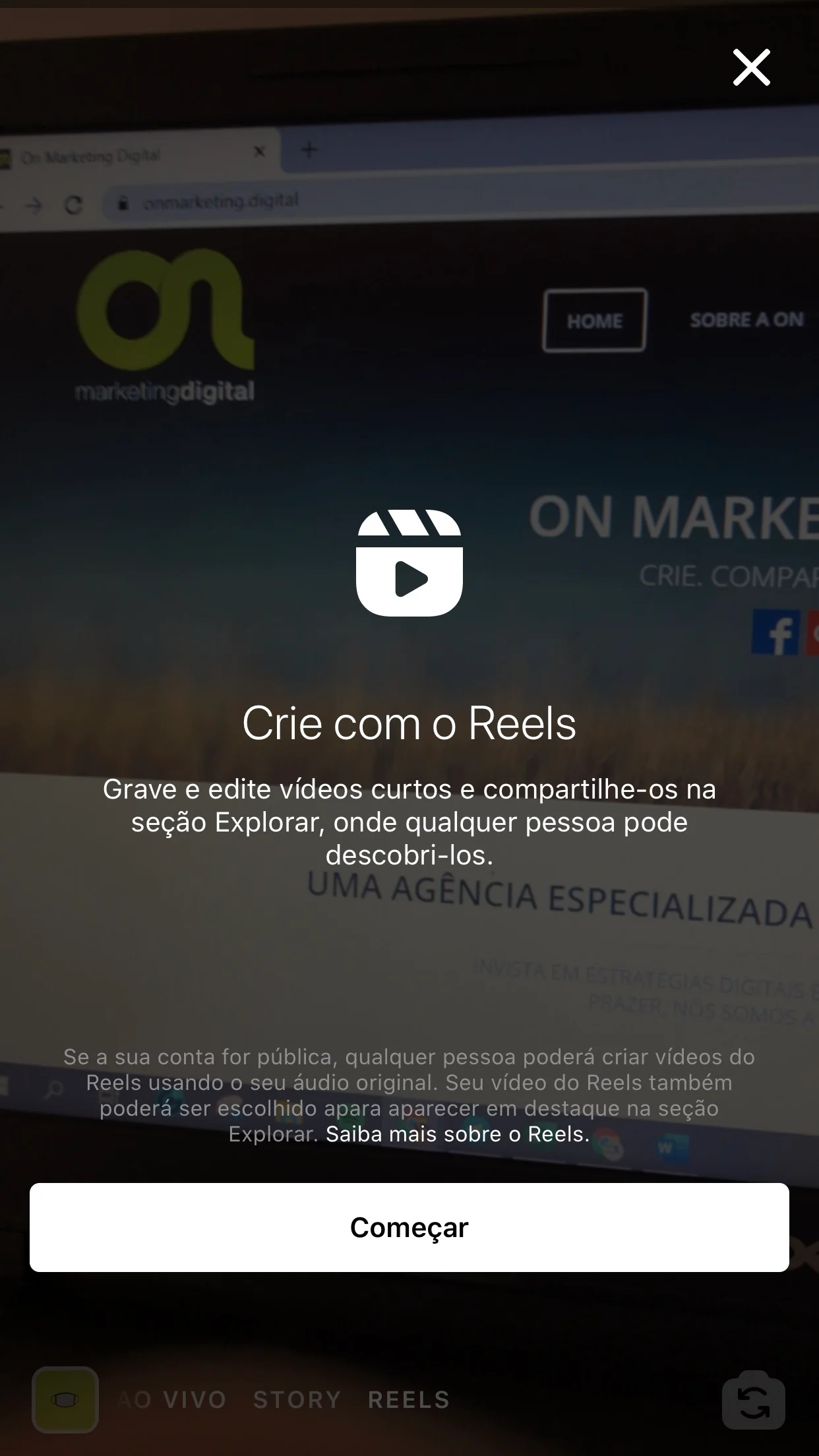 Reels, o novo Cenas